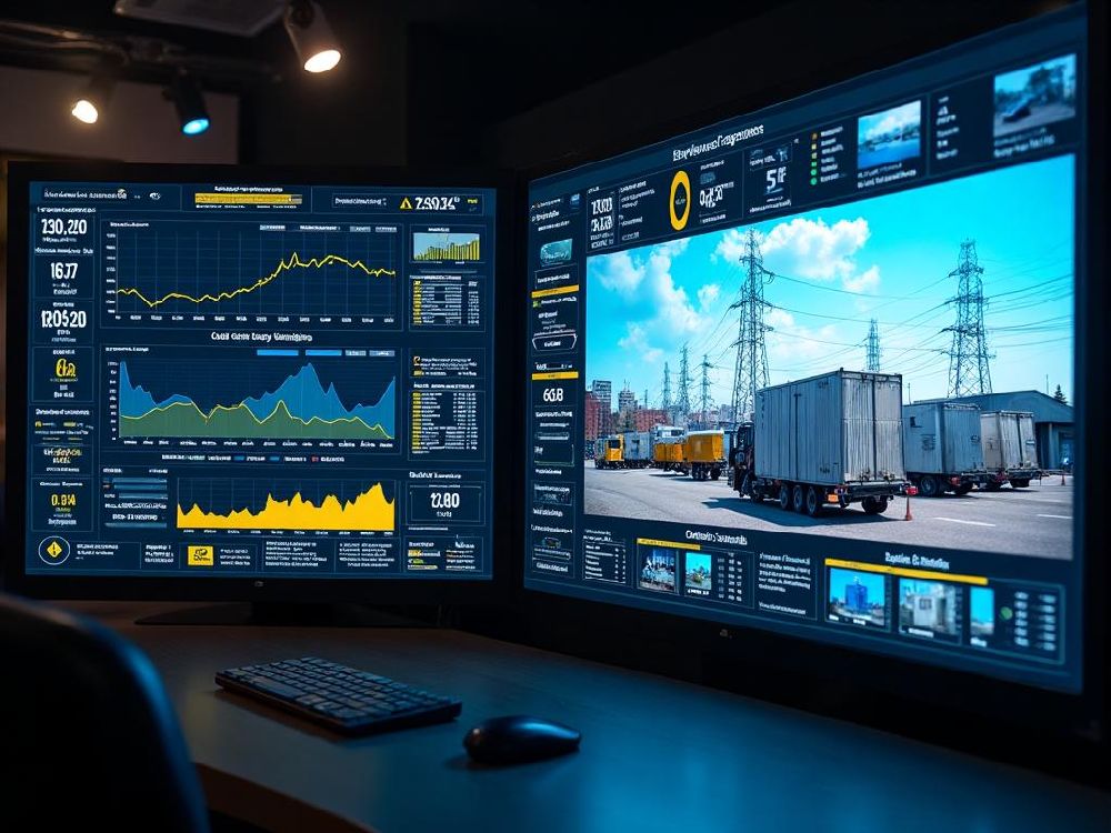 Painéis de monitoramento e controle